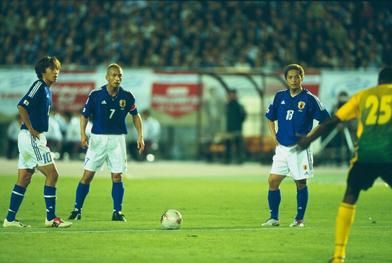 2002年の中村俊輔、中田英寿、小野伸二　©Naoya Sanuki