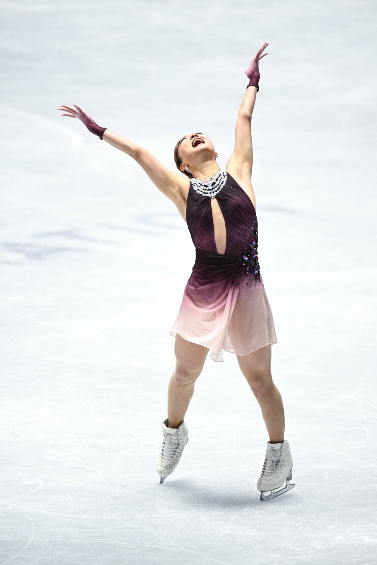 自身最後の全日本選手権で圧巻の演技を見せた坂本花織【スワイプするとそのほかの写真もご覧になれます】　©Asami Enomoto