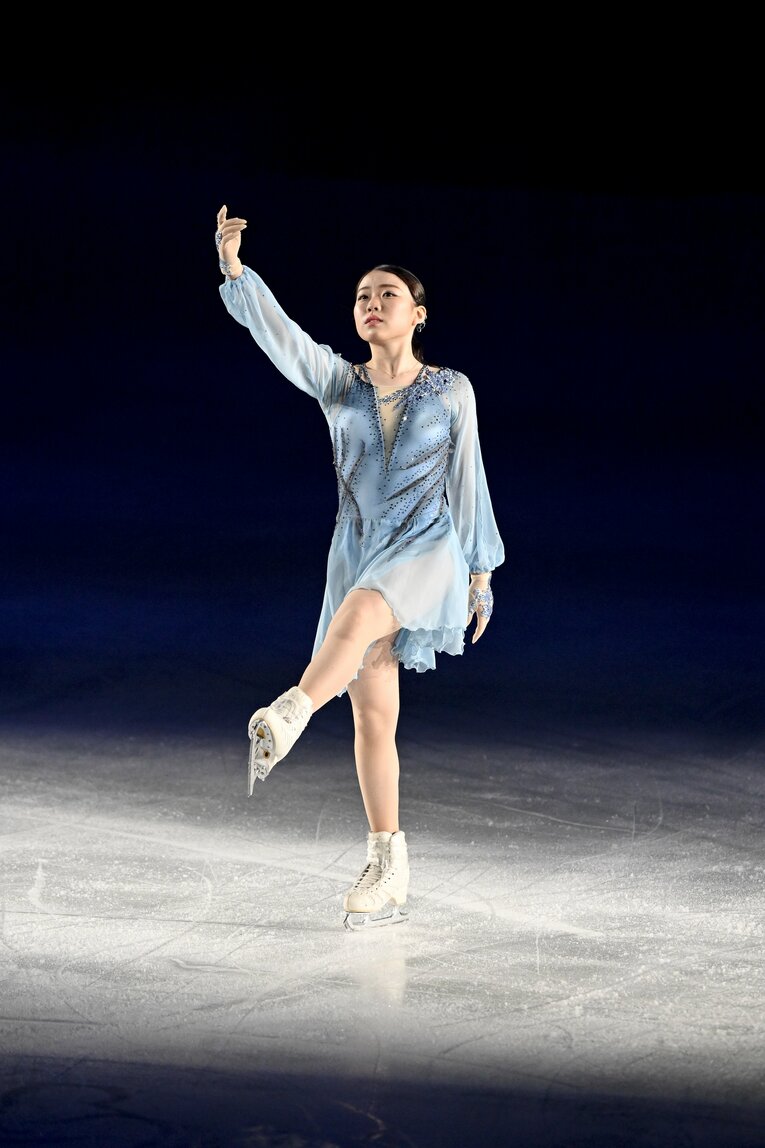 今年4月上旬、スターズ・オン・アイス大坂公演で演技を披露する紀平　©Asami Enomoto