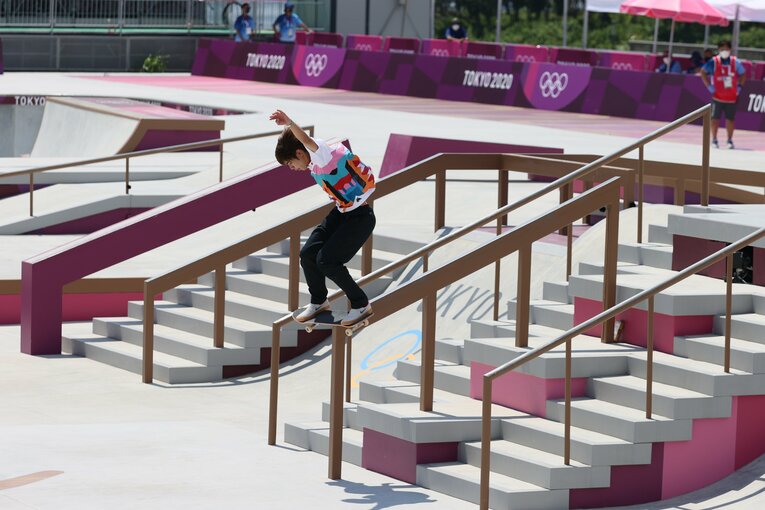 東京五輪で金メダルを獲得した堀米雄斗　©JMPA