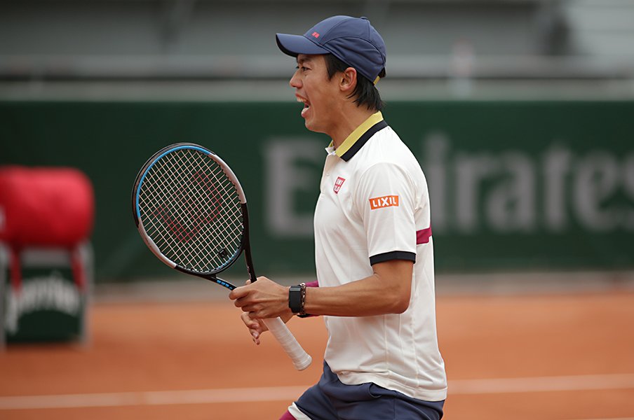 錦織圭の勝負強さは生きていた 全仏 劇場フルセット で A Lot Of Focus 覚醒 男子テニス Number Web ナンバー