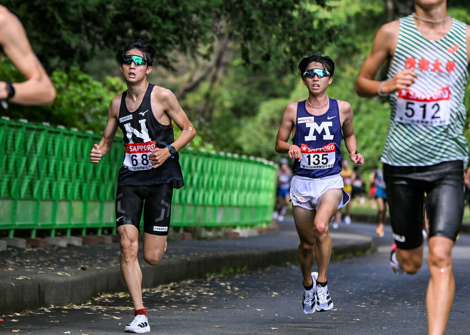 昨年の予選会での明治大・森下翔太(135番) ©Nanae Suzuki