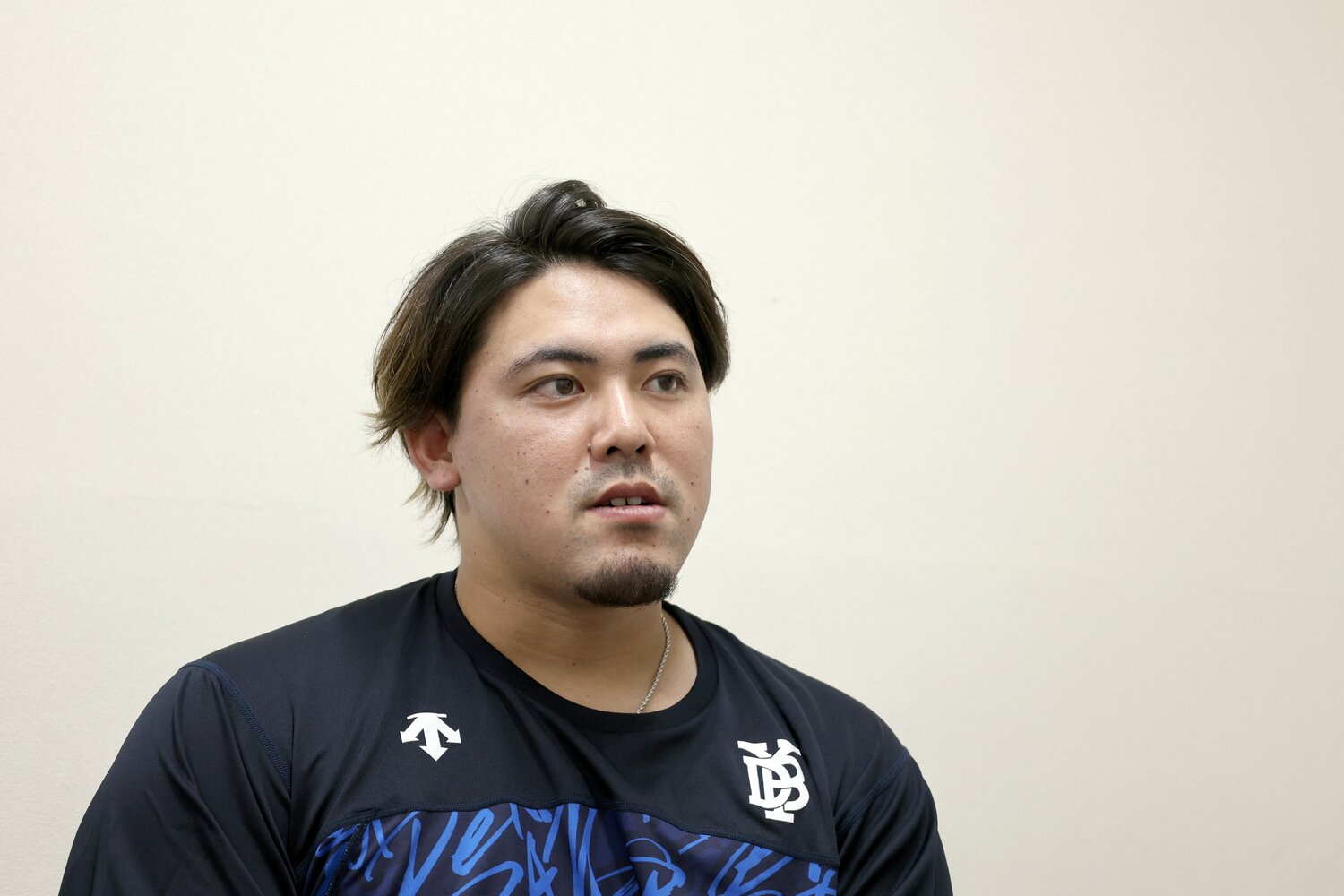 今季の投球の変化について話してくれた中川　©NumberWeb