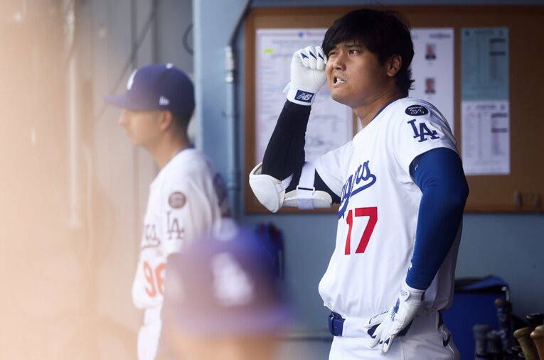 地区シリーズでは1安打のみと苦労した大谷　©Getty Images
