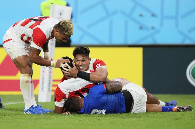 姫野和樹／サモア戦 ／ photograph by Naoya Sanuki