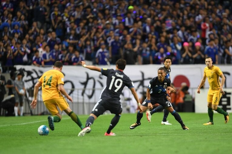 2017年の日本vsオーストラリア　©Sports Graphic Number