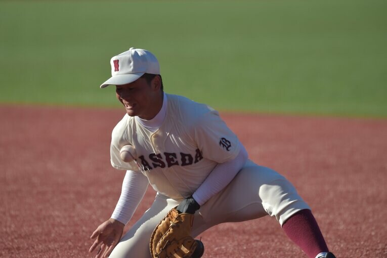 当時１年生の清宮。2015年夏の高校野球・西東京都大会準々決勝　早稲田実業×八王子で　©︎Hideki Sugiyama　