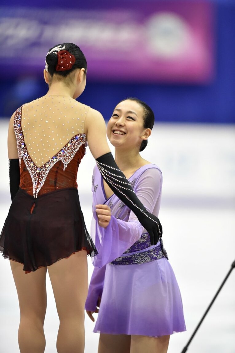 2015年の樋口と浅田真央　©Sports Graphic Number