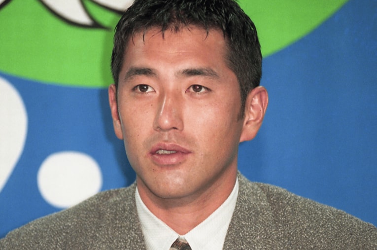 1996年10月27日、FA宣言し記者会見する西武・清原和博（当時29歳）。ここから落合博満も巻き込んだ混乱の1カ月が始まる ／ photograph by Sankei Shimbun