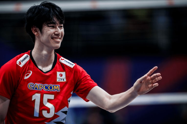 甲斐優斗（VNLセルビア戦）　©︎Volleyball World
