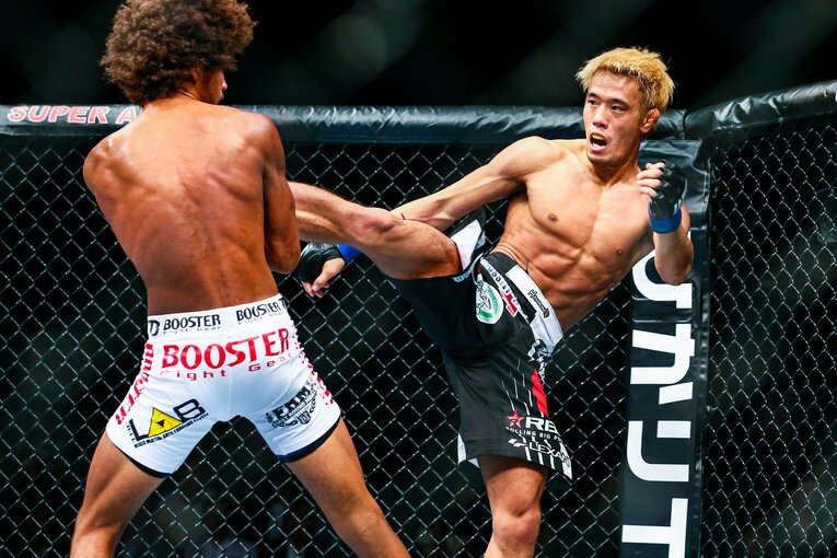 2014年9月20日、日本開催のUFCでデビューを飾った金原。当初は「KIDの代役」だった　©Susumu Nagao