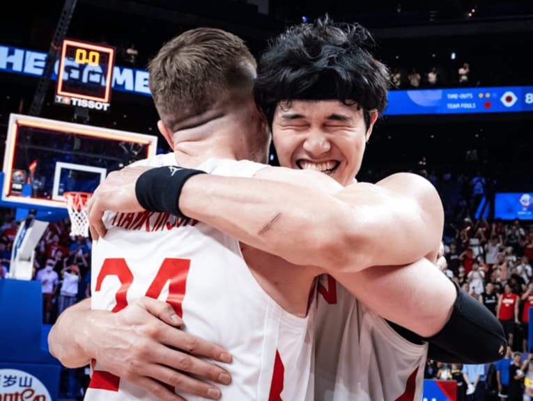 W杯カーボベルデ戦の渡邊雄太　©FIBA
