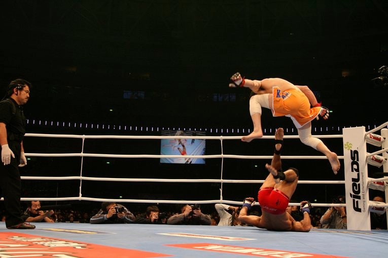 「K-1 PREMINUM 2007 Dynamite」桜庭和志vs船木誠　©Toshiya Kondo