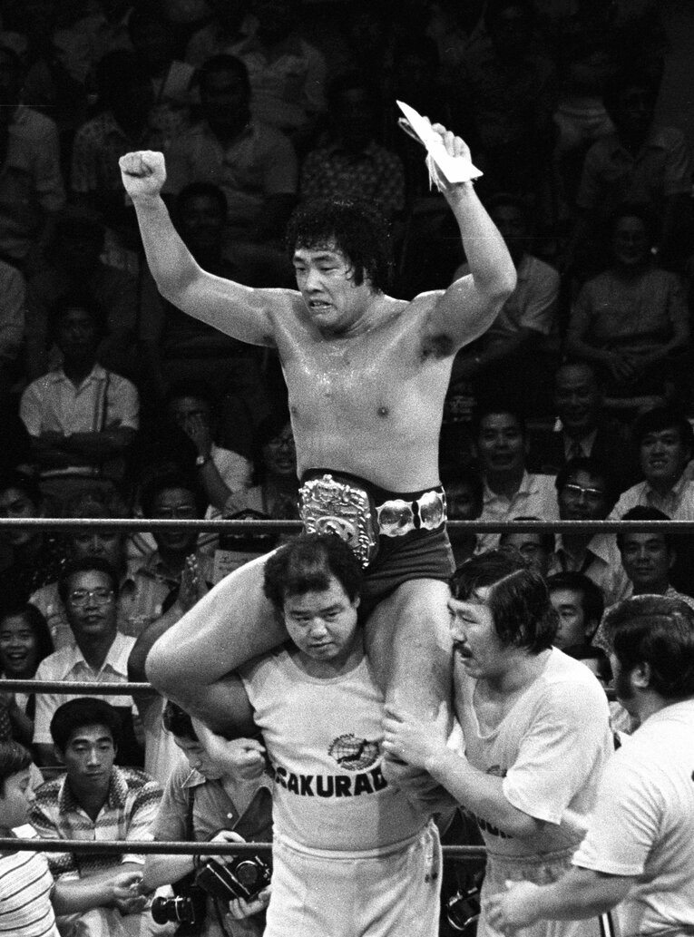 1976年7月28日、ジャック・ブリスコを破りUN王者となった鶴田