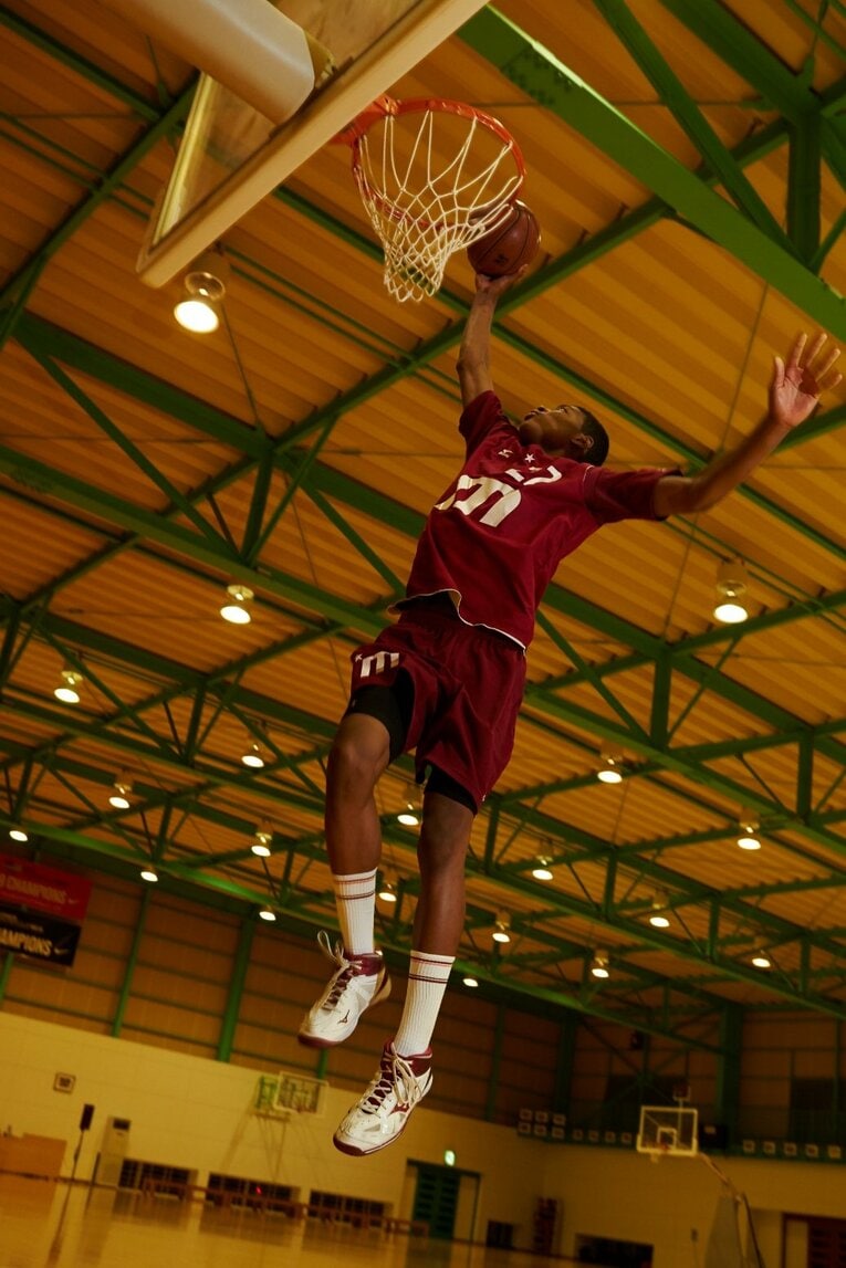 明成高校時代の八村　©Sports Graphic Number