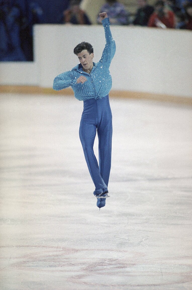 カルガリー五輪SPでのオーサーの演技　©AFLO