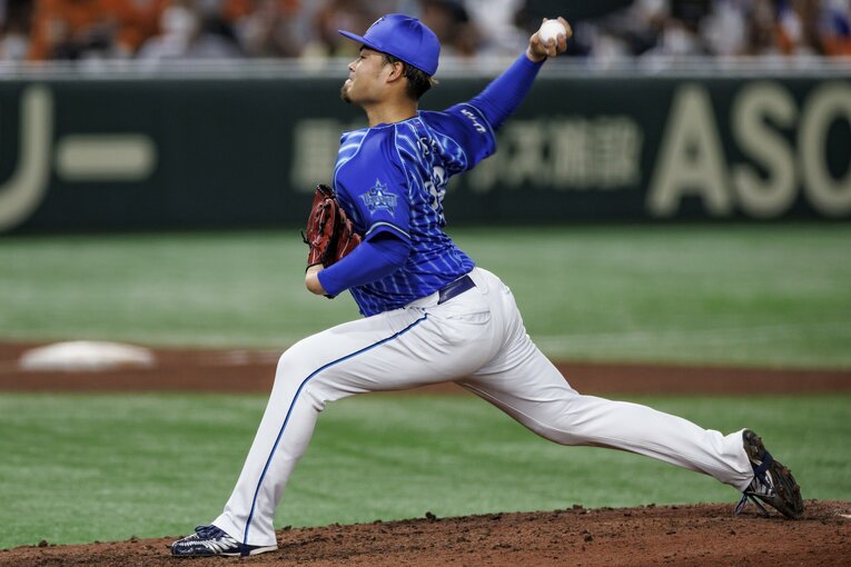 6月21日、巨人戦にリリーフ登板した伊勢　©Kiichi Matsumoto