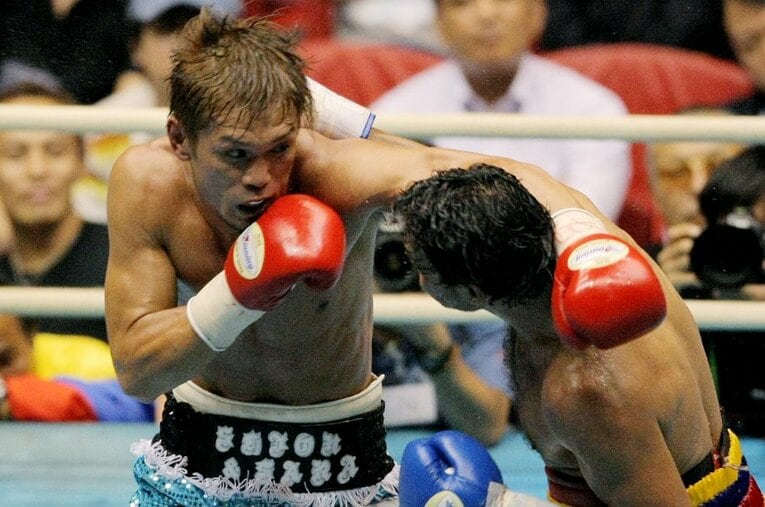 “最激戦区”の中量級でWBA世界スーパーウェルター級暫定王者に輝いた石田順裕。波瀾万丈のボクシング人生をロングインタビューで振り返る ／ photograph by JIJI PRESS