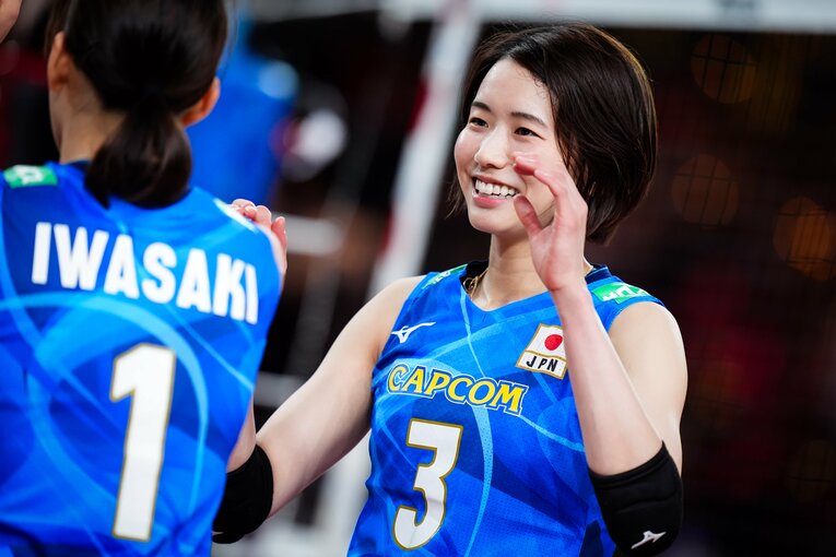 古賀紗理那（VNLセルビア戦）©︎Volleyball World