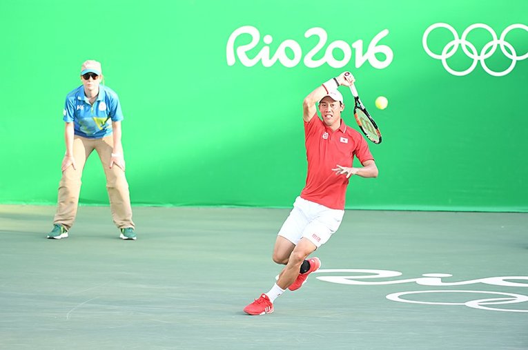 2016年リオ五輪時の錦織圭。銅メダルを獲得し、その4年前のロンドン五輪でも活躍した ／ photograph by JMPA