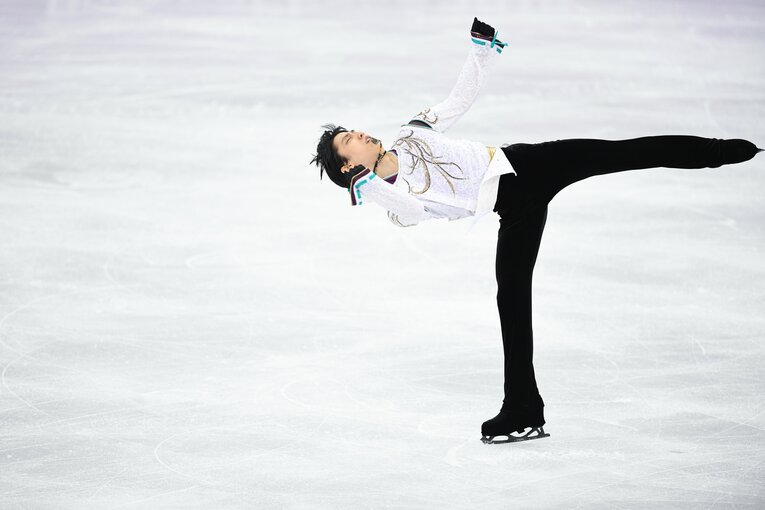 平昌五輪での羽生結弦　©JMPA