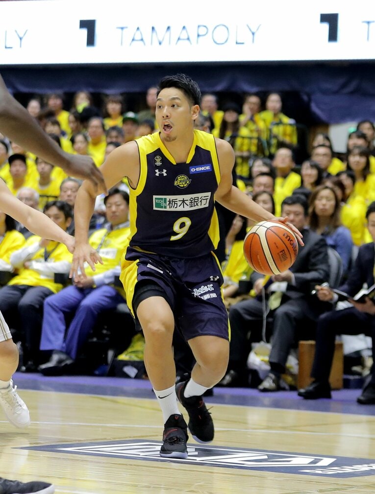 2017年、ブレックス初優勝時の遠藤。当時は27歳だった　©JIJI PRESS