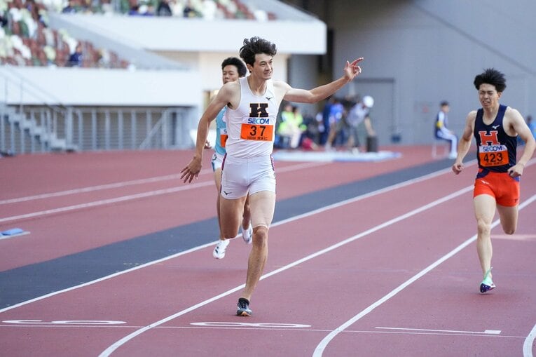関東インカレではフラットレースの400ｍでも好記録をマーク　©Satoshi Wada