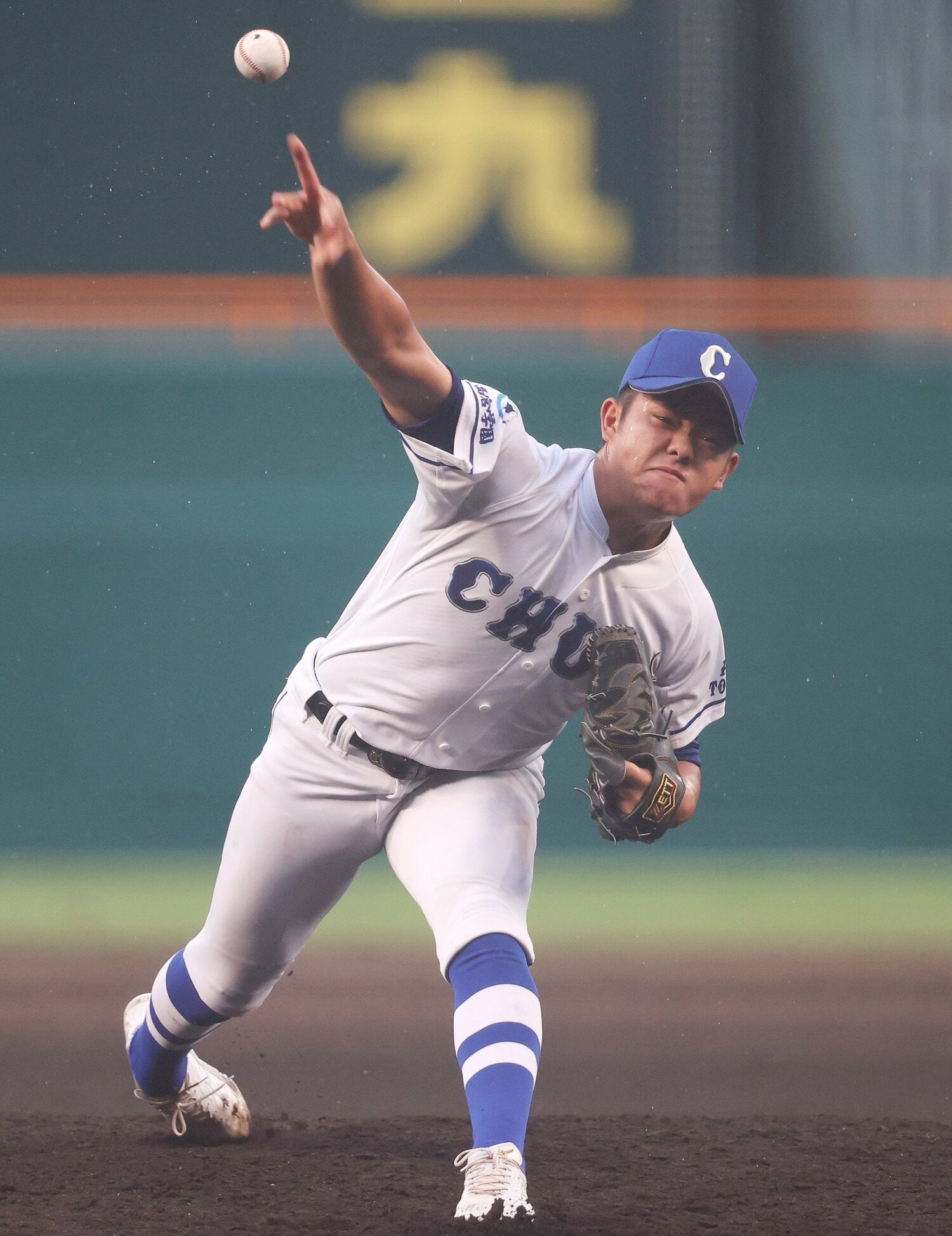 豊橋中央のエース・高橋大喜地　©JIJI PRESS