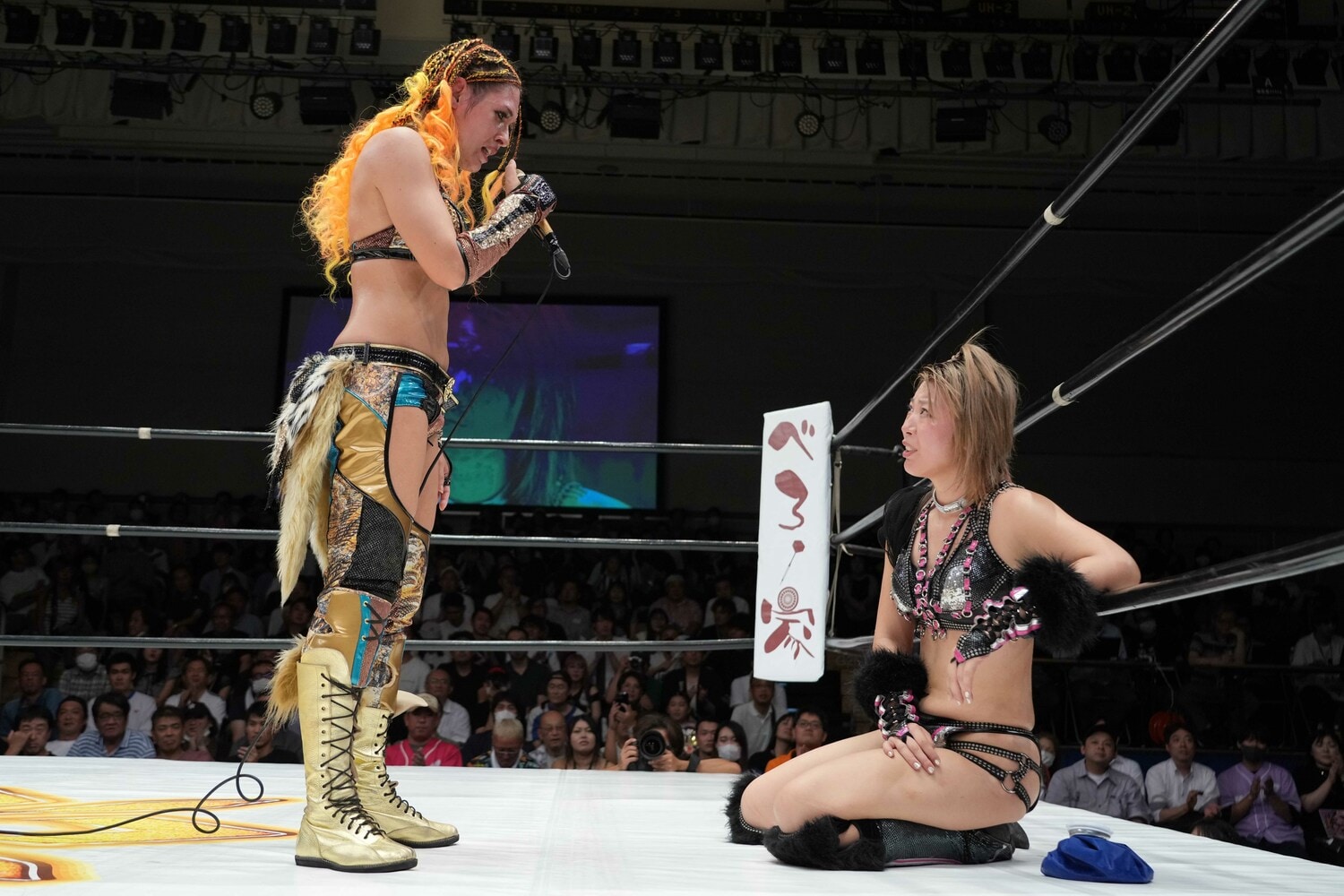 試合前にケンカをしたと明かしたジュリアだが、桜井の“自我”を称えた　©Essei Hara