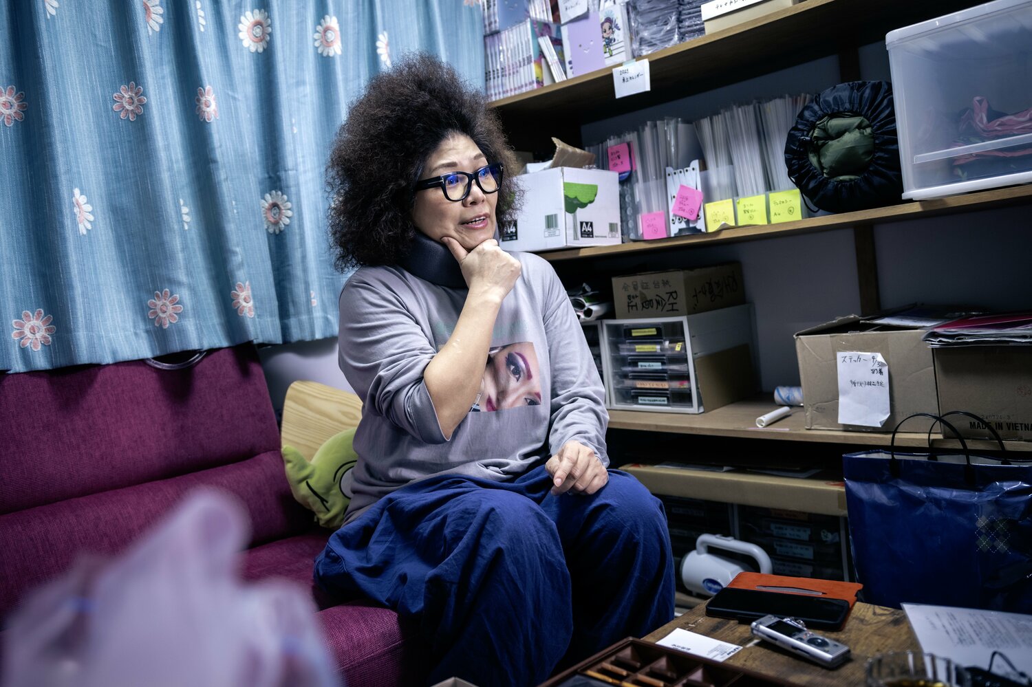 インタビューに答える木村響子さん　©Takuya Sugiyama