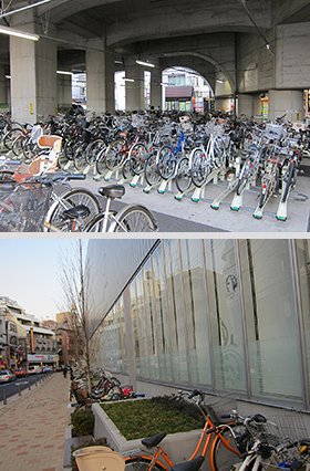 大きな駐輪場さえあれば、自然と人は綺麗に自転車を並べるものなのだ。　