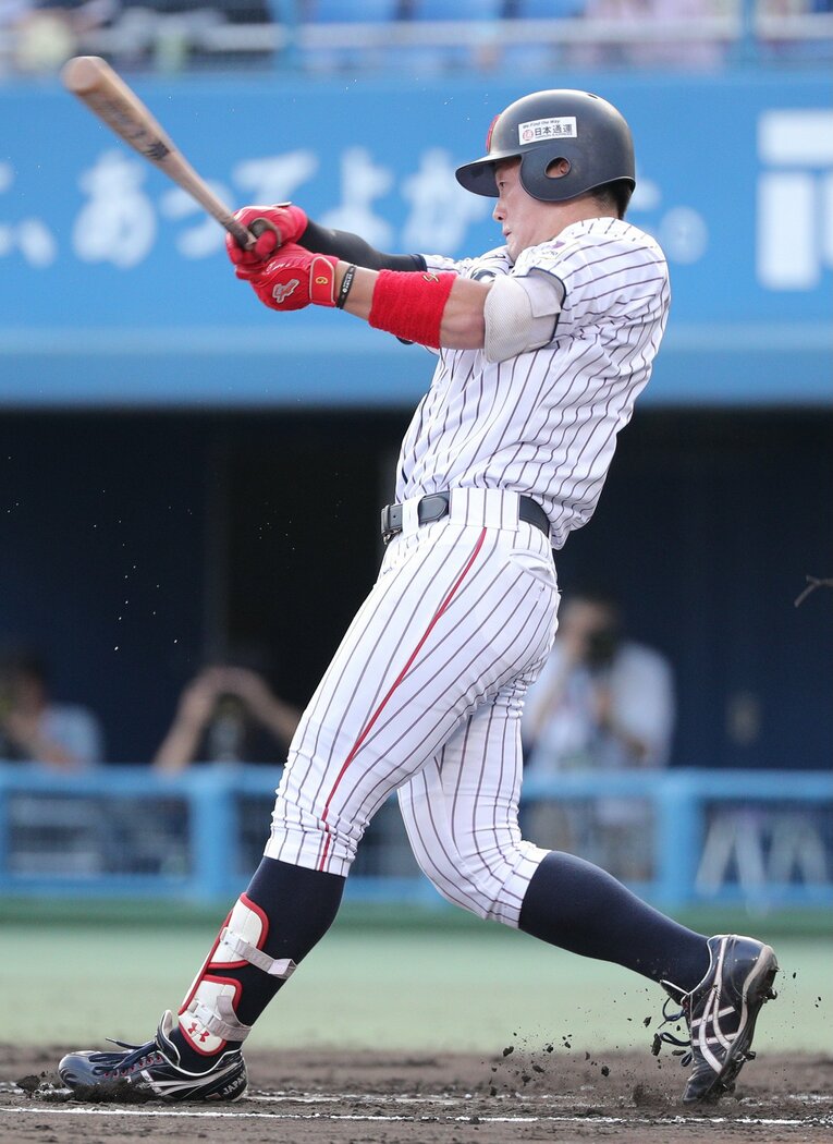 大学日本代表時代（中大）の牧　©JIJI PRESS