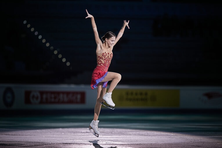 エキシビションで演技を行うシェルバコワ