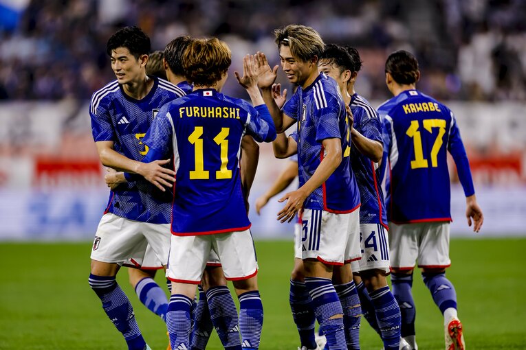 代表初ゴールを決めた2023年エルサルバドル戦　©Kiichi Matsumoto