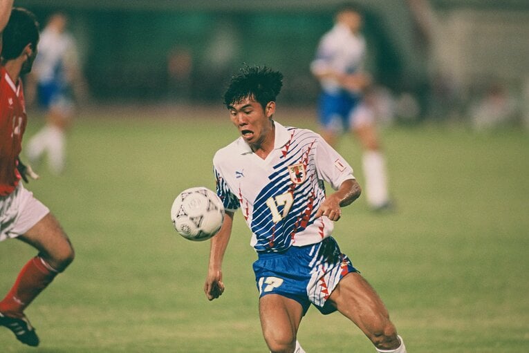 1993年10月のアメリカW杯アジア最終予選。森保は当時25歳　©BUNGEISHUNJU