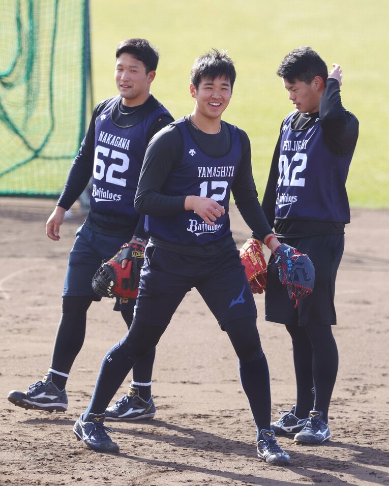 2021年1月、オリックスの新人合同自主トレーニングで　©JIJI PRESS