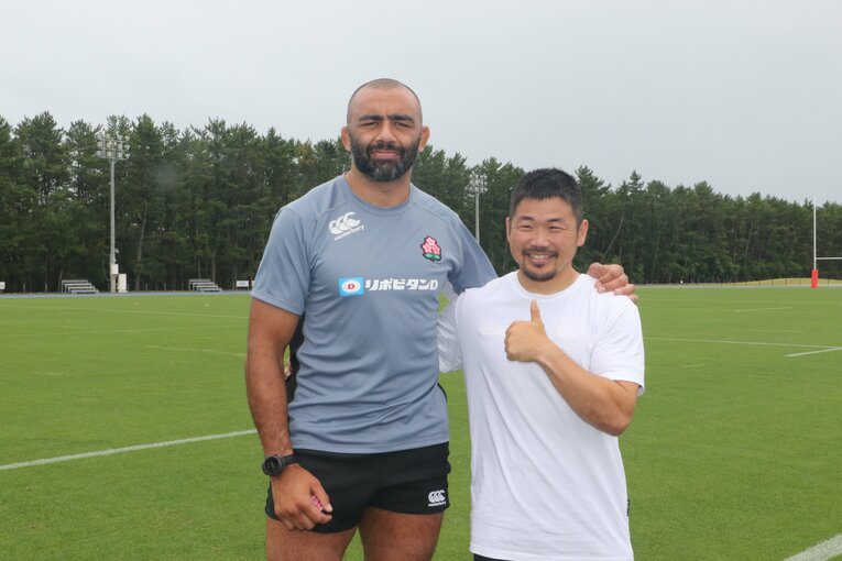 リーチと若手選手の講師を務めた田中史朗　©︎Nobuhiko Otomo