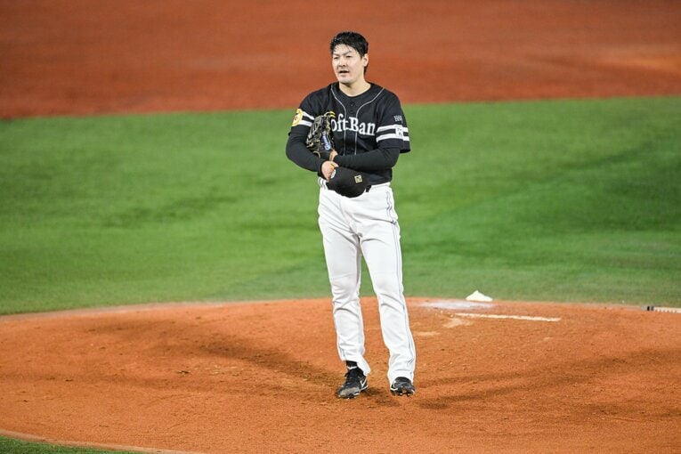 日本シリーズ第6戦、先発した有原航平　©︎Nanae Suzuki