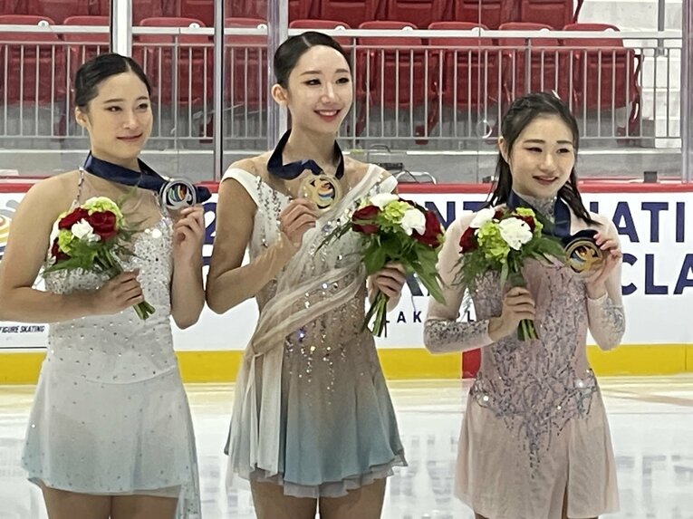 3位入賞を果たした河辺（右）　©Akiko Tamura