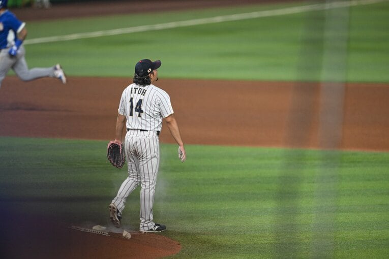 逆転の3ランを被弾した伊藤大海　©Nanae Suzuki