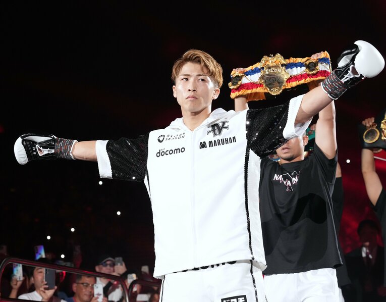 井上尚弥の入場。9月14日、IGアリーナ　©Naoki Fukuda