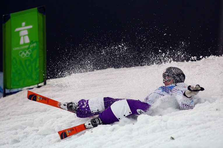 バンクーバー五輪の決勝で転倒した瞬間　©Getty Images