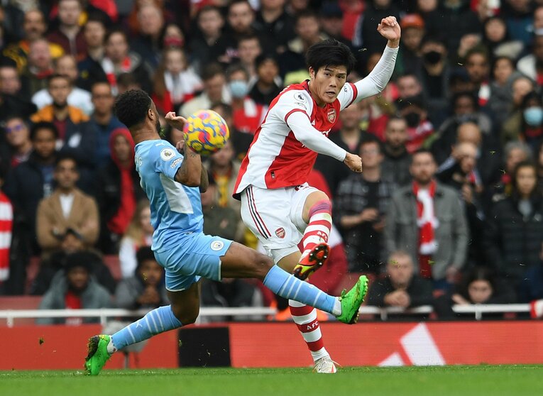 新型コロナウイルスの陽性判定で年末の試合を欠場した冨安だったが、1日のシティ戦で復帰した©Getty Images