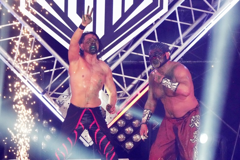 2023年の元日に日本武道館で行われたグレート・ムタ戦。同年のプロレス大賞で「ベストバウト賞」に選ばれた　©Essei Hara