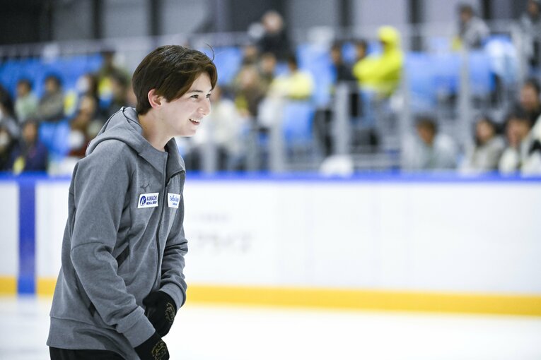 今季よりシニアに参戦するフィギュアジュニア世界王者の中田璃士（17歳）。関西アイスアリーナでの全日本強化合宿にて