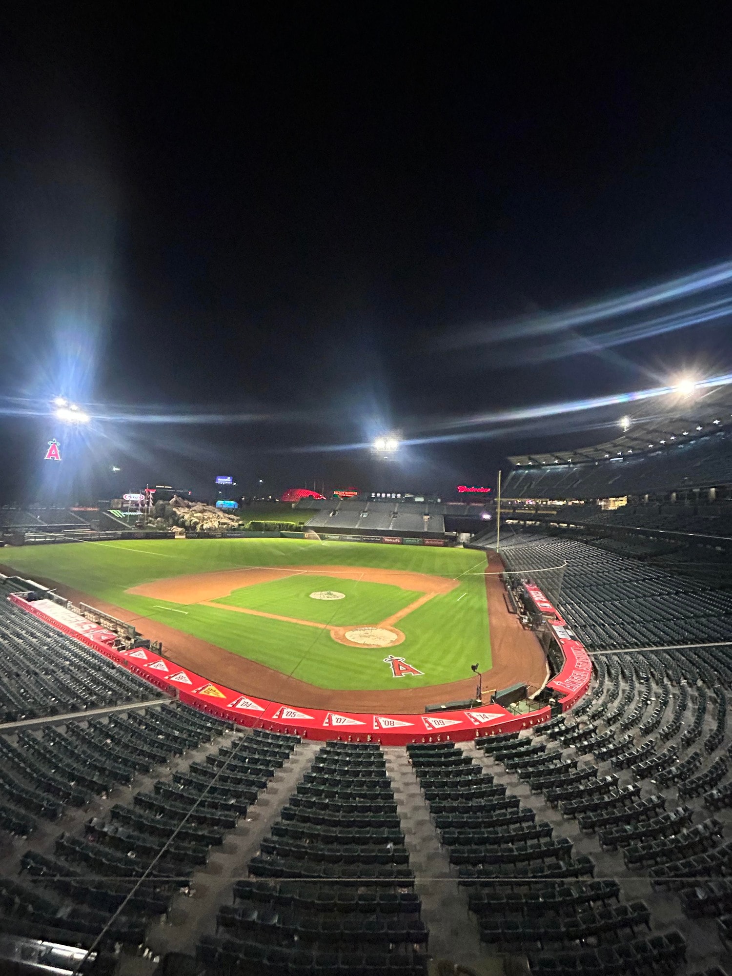 取材最終日に記者室から撮影したエンゼルスタジアム　©Naoyuki Yanagihara