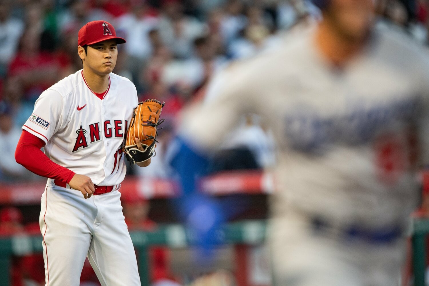 2023年、ドジャース相手に登板した際のエンゼルス大谷 ©Nanae Suzuki