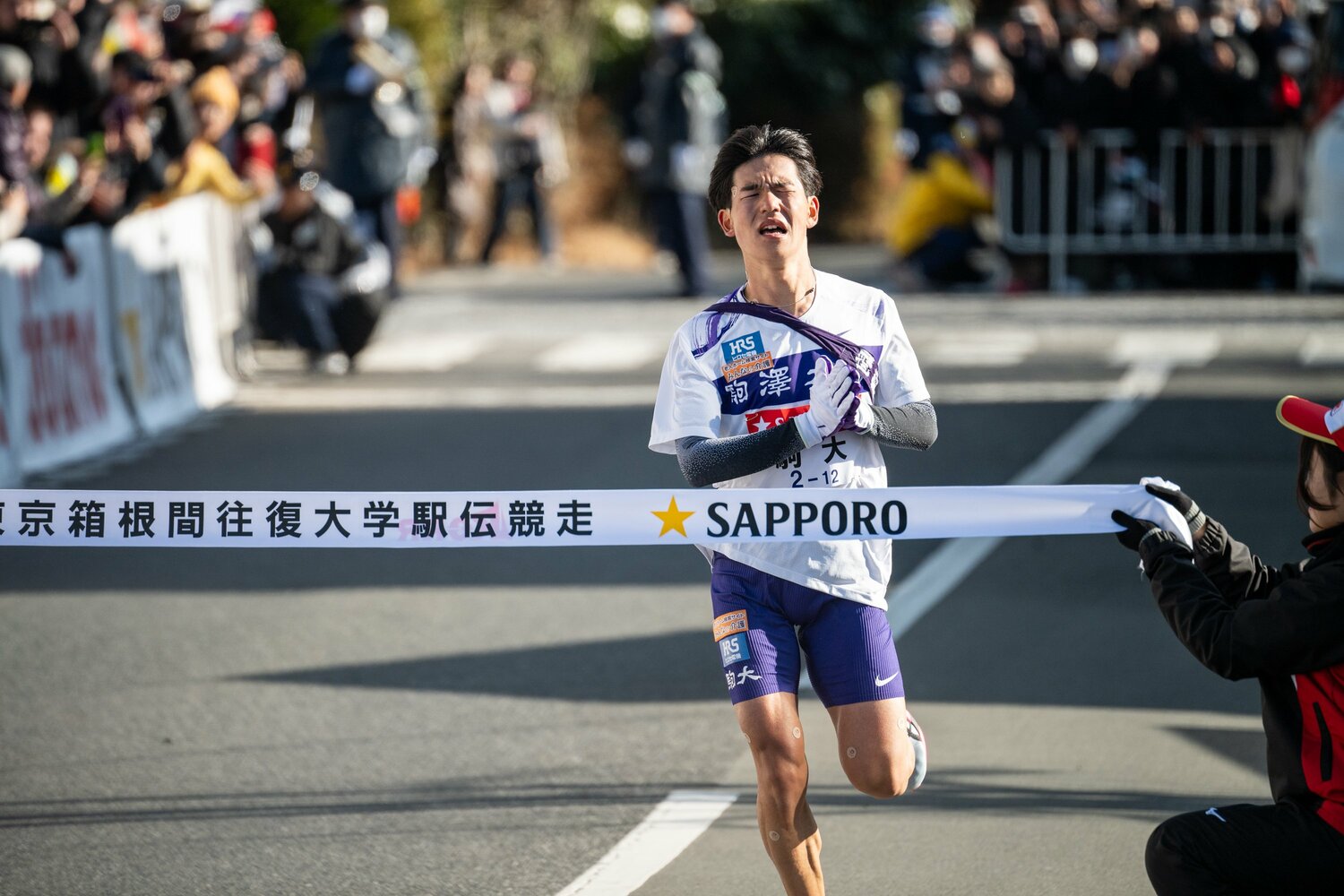 往路5区ゴール、山川拓馬は責任を背負い込んだ　©Nanae Suzuki