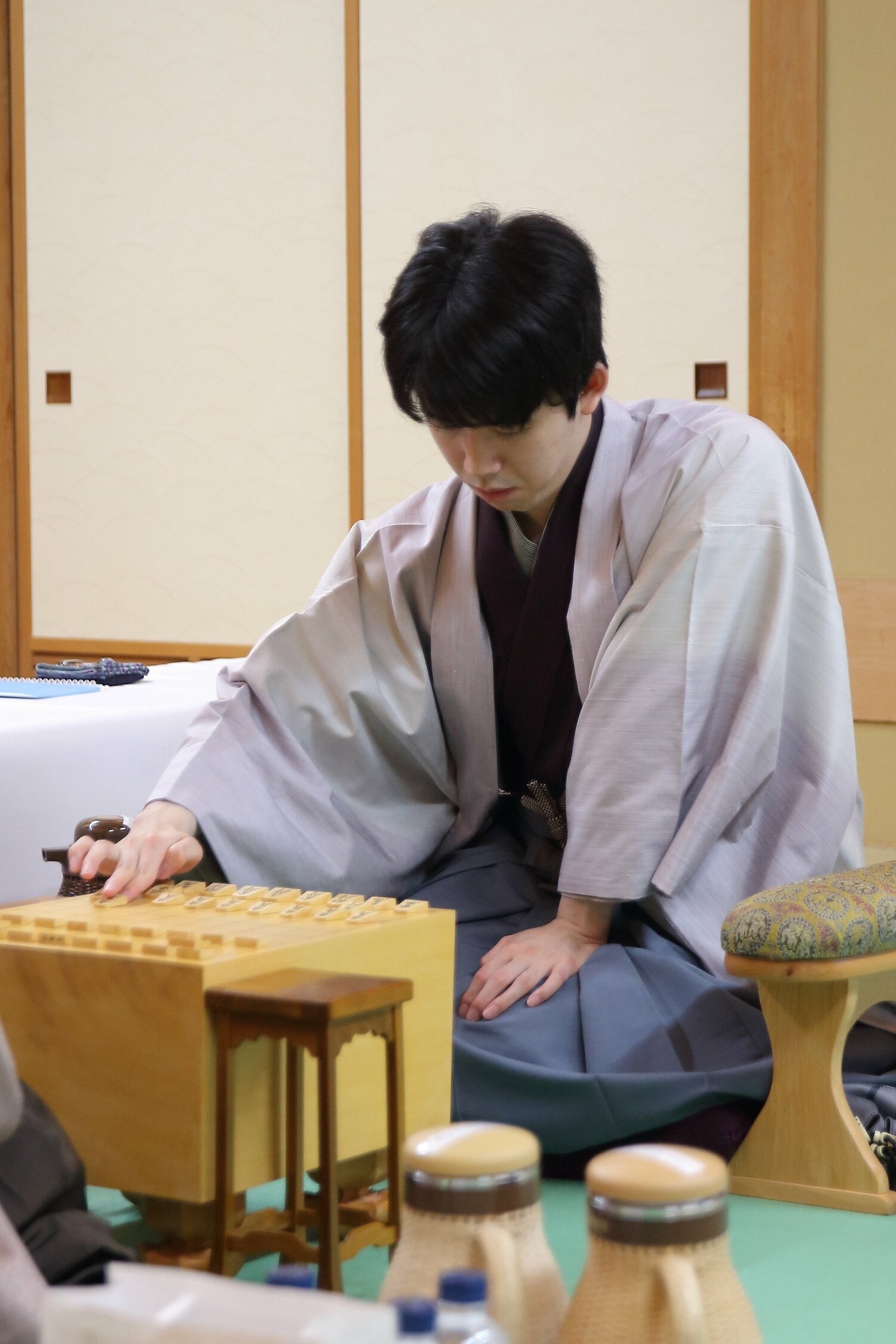 名人戦第5局の藤井　©日本将棋連盟