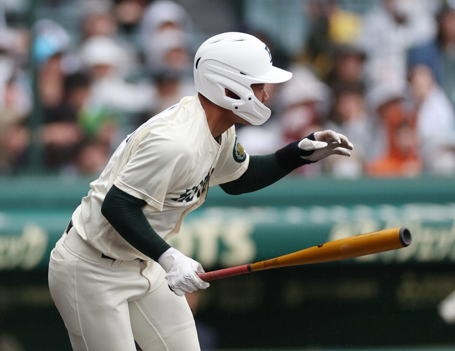 先制打を放った斎藤 ©JIJI PRESS